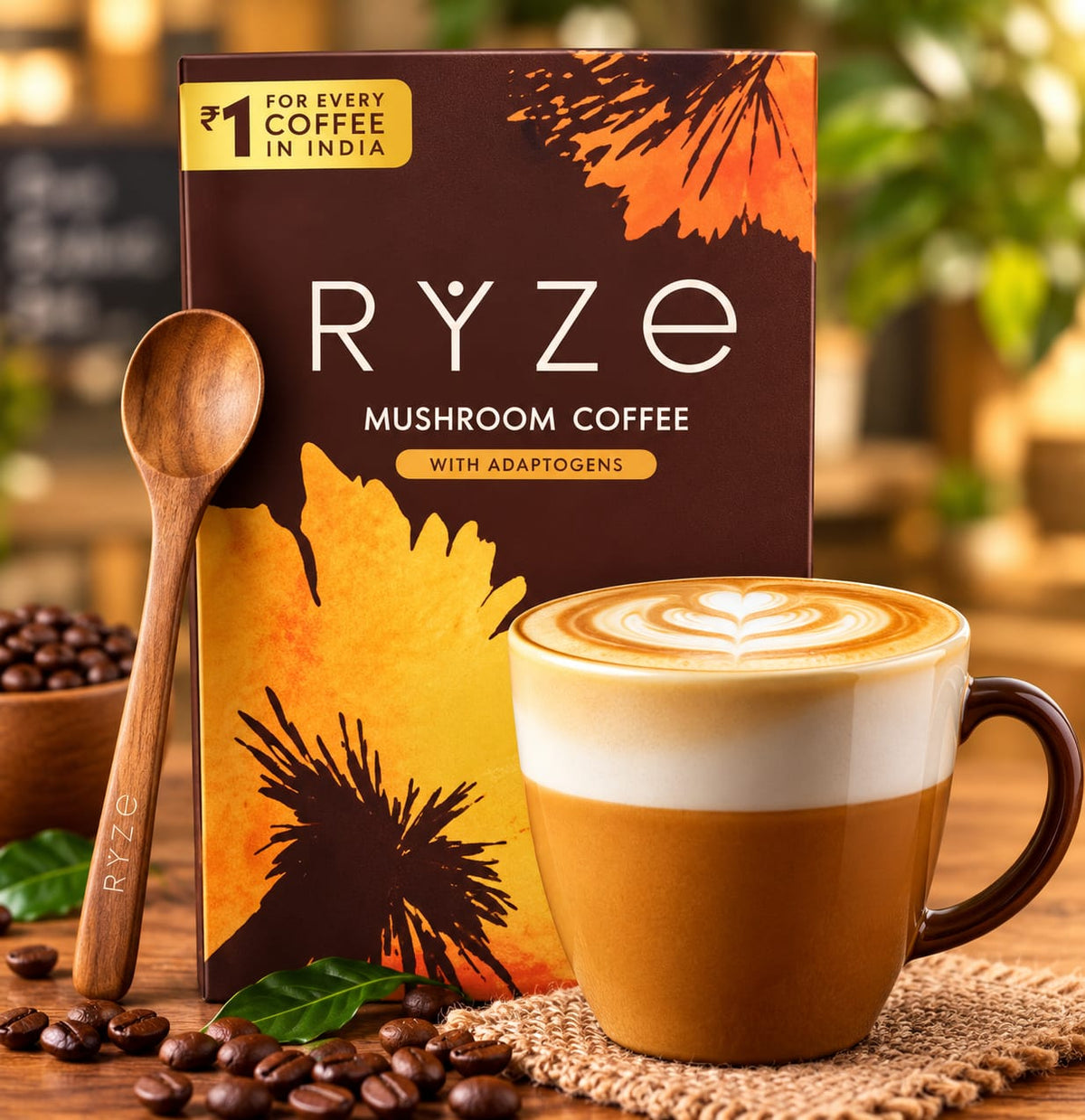 RYZE Superfoods Mushroom Coffee Medium Roast – Mushroom Coffee Brown