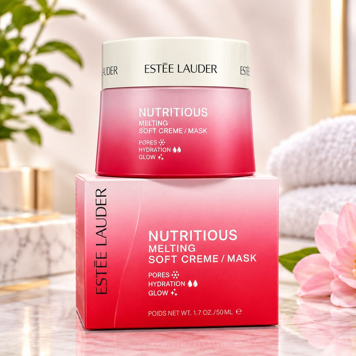 Estée Lauder Nutritious Melting Soft Creme / Mask 50ml (1.7 oz) – Hydrating Facial Moisturizer